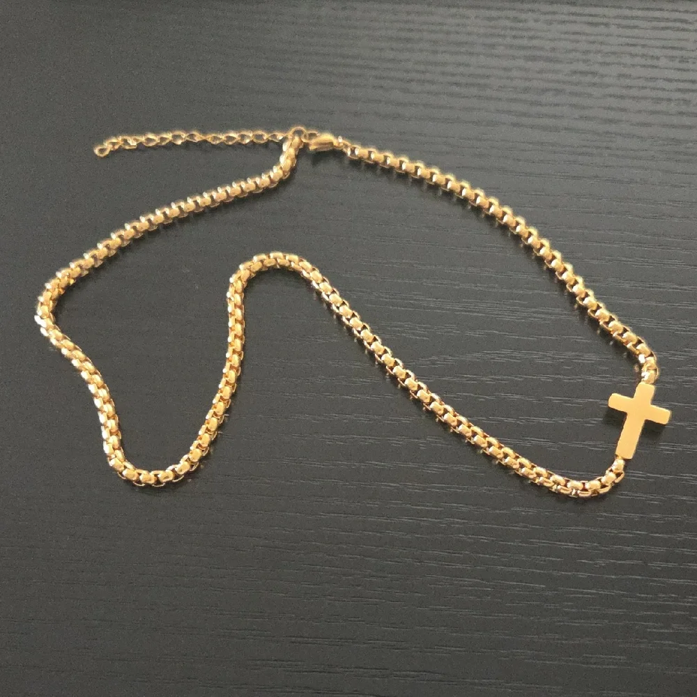 Men's Stainless Steel Chain with Cross Pendant